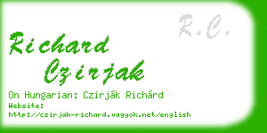 richard czirjak business card