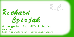 richard czirjak business card